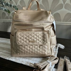 Limited Edition gold LuliBebe backpack diaper bag